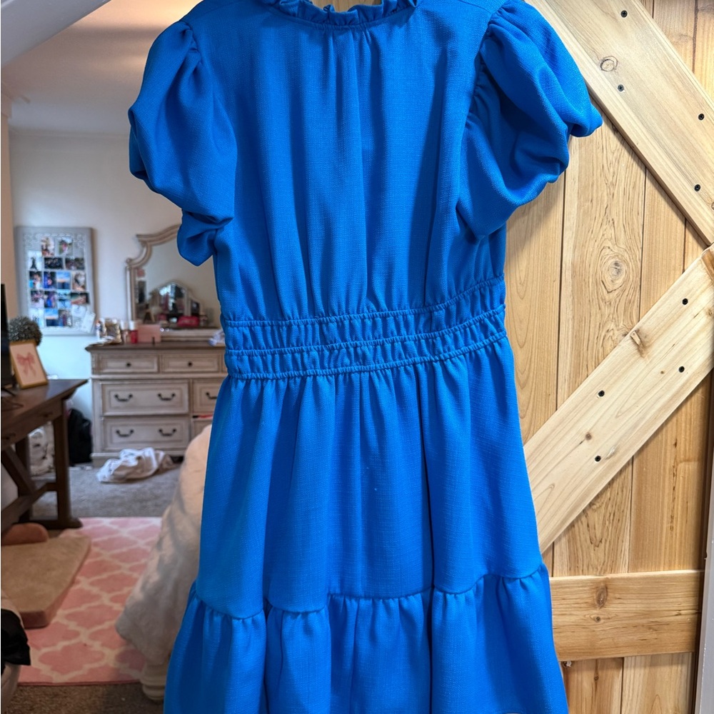 Entro Royal Blue Textured Dress - Picture 3 of 3